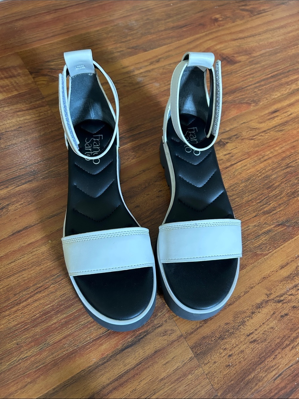 Franco Sarto White Umbria Ankle Strap Sandal